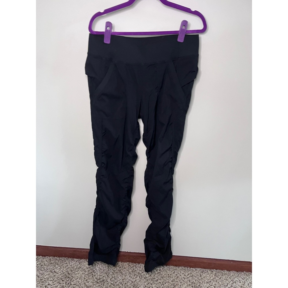Lululemon Dance Studio Pants Black Ruched Joggers Tall 32 Inseam Womens